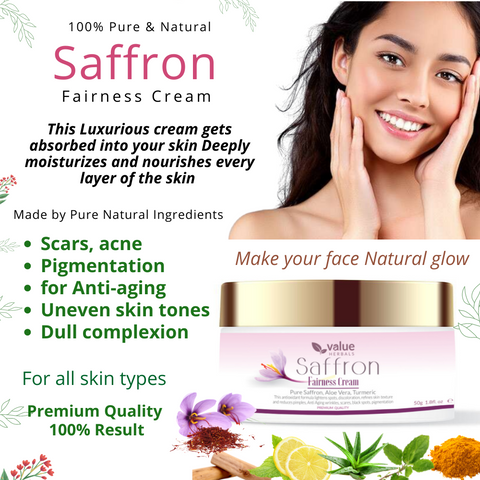 Saffron fairness cream